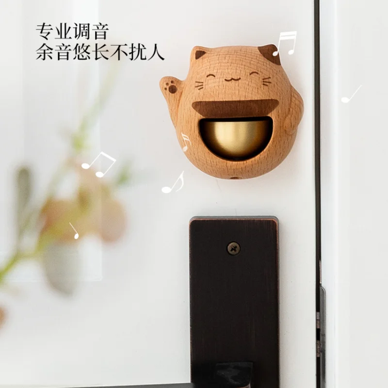 Zhaocai Cat Door Bell Opening, Housewarming Gift, Suction Door Style Entrance Door Decoration