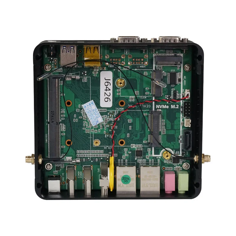 Intel N100 Dual Gigabit LAN Mini Pc N150 CPU Dual COM Dual HDMI DP 4 منافذ USB كمبيوتر صغير جدار الحماية VPN Soft Router Server PVE