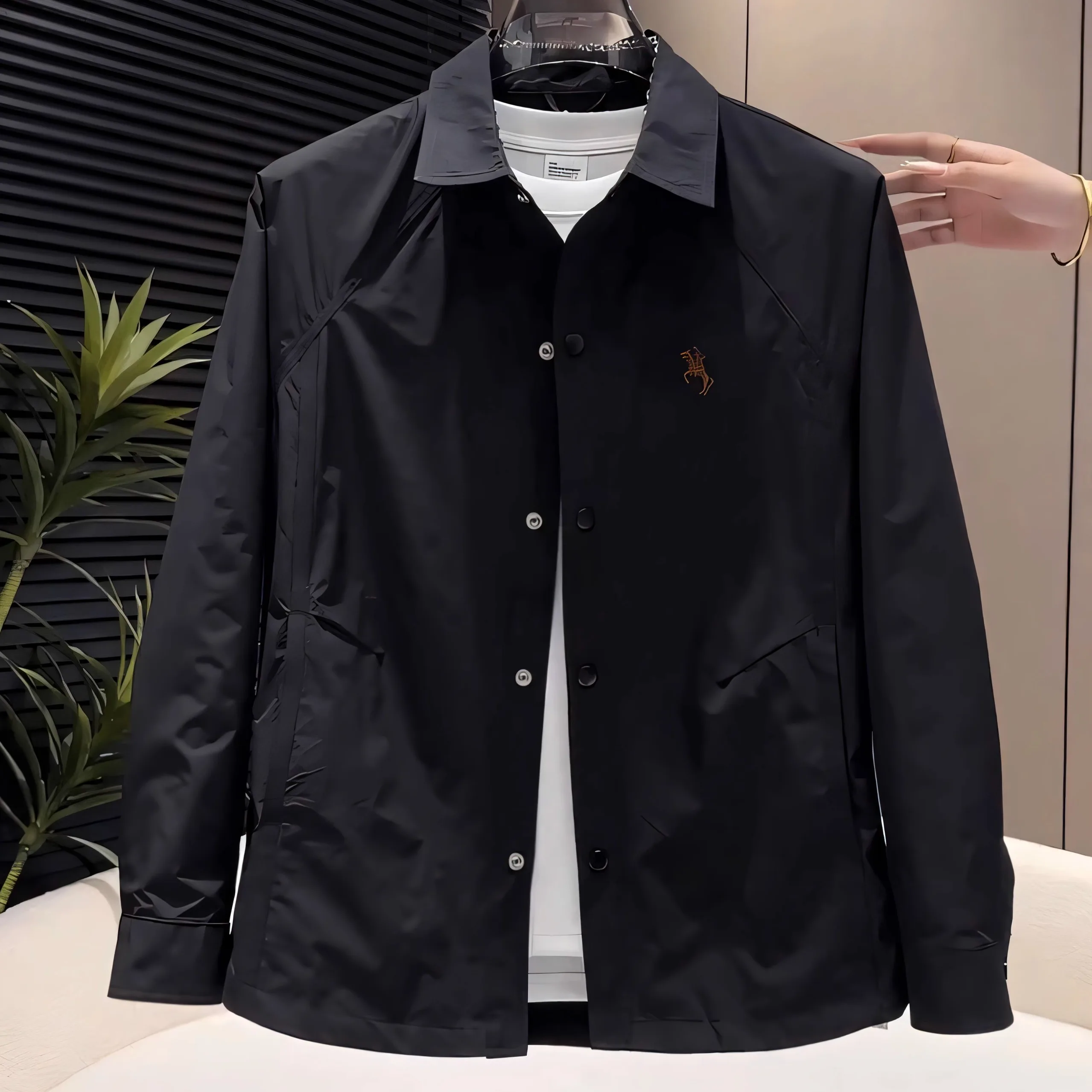 

Мужская повседневная куртка с воротником в стиле ретро в американском стиле, рабочая одежда, пальто, весна-осень, новинка, дышащий полиэстер