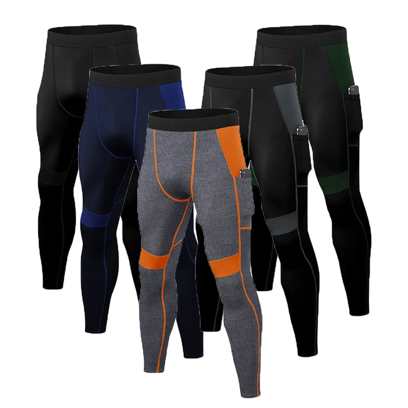 

Men Outdoor Running Tights Pocket GYM Exercise Fitness Leggings Basketball Hiking Trainning Sport Soccer Compression Clothing 13