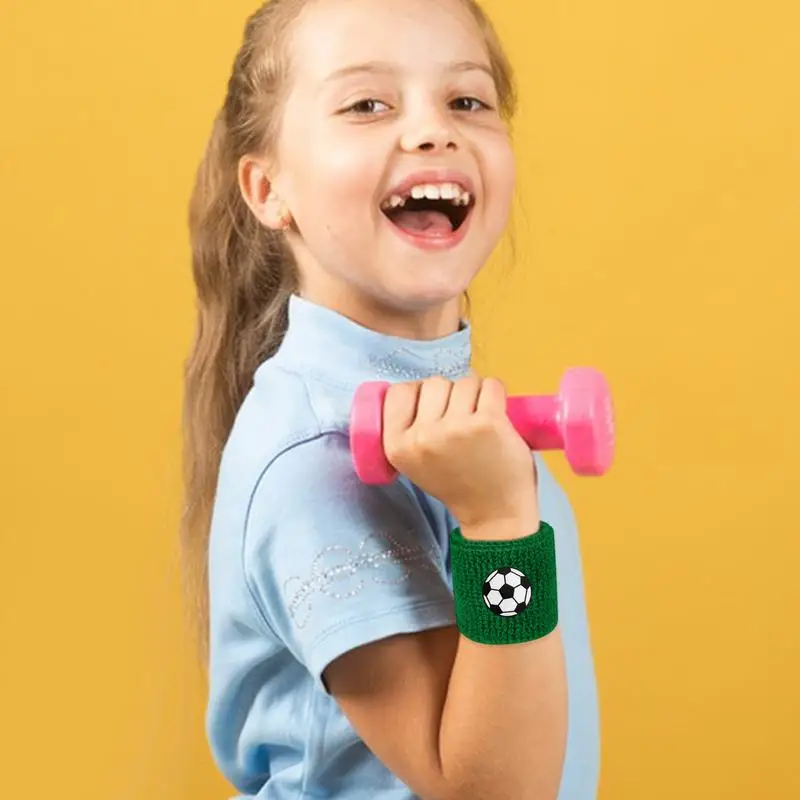 

Kids Wristbands Children Cartoon Wrist Bands Moisture Wicking Athletic Wristbands For Tennis Basketball Running Gym Working Out