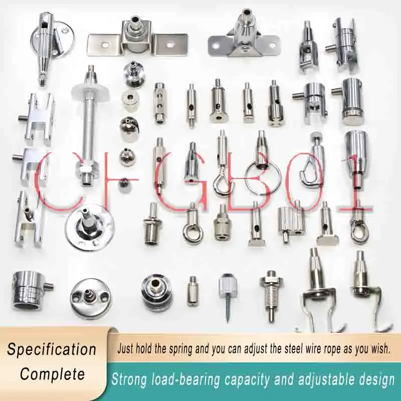 

Adjustable Steel Wire Rope Cable Clip Disc Round Plate Acrylic Sign Hanger Hanging Fixture Hanging Kit Hardware