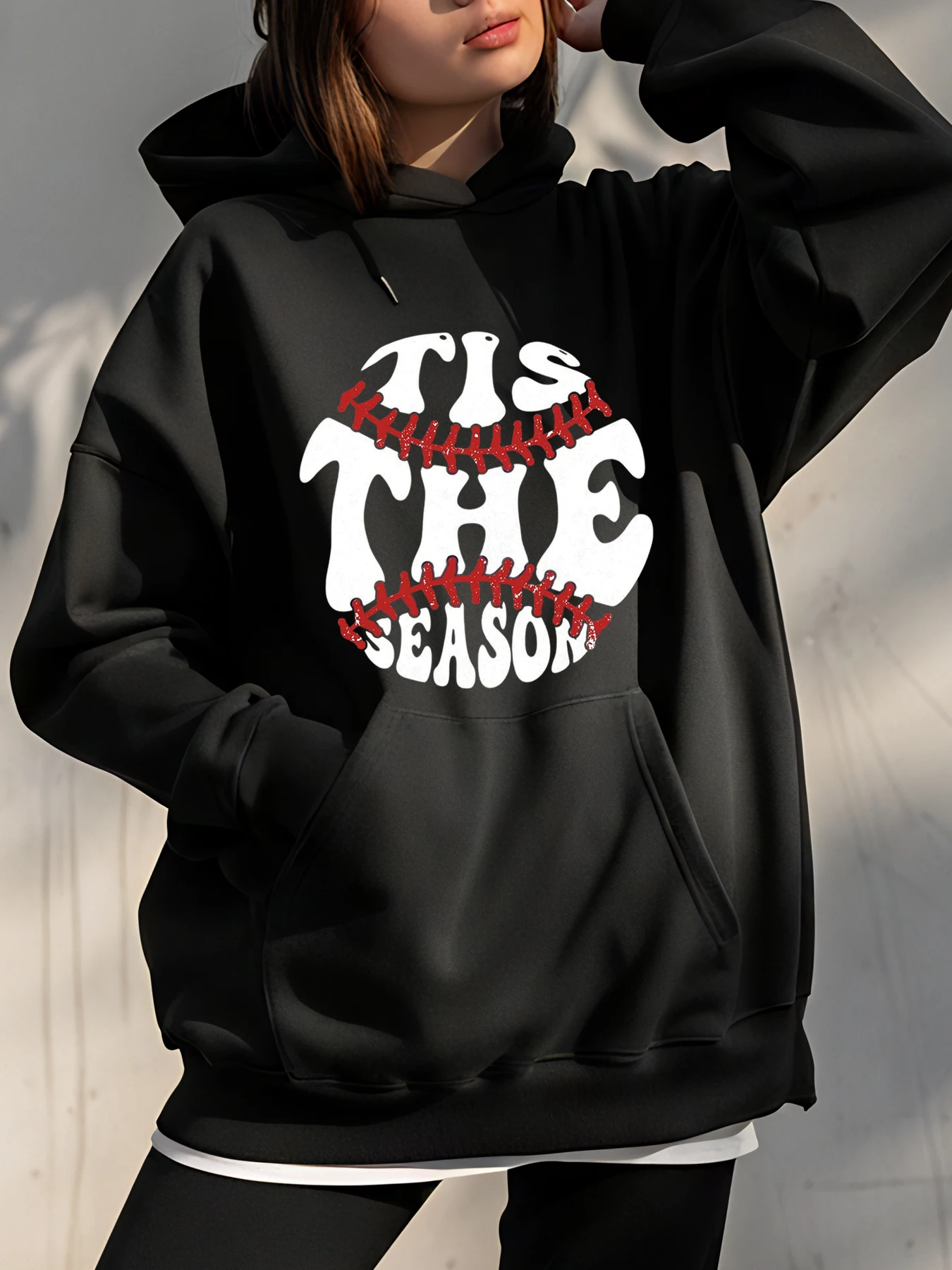 

Бейсбольная толстовка с принтом Tis The Season, унисекс, повседневная толстовка для женщин и мужчин, осенне-зимняя спортивная одежда