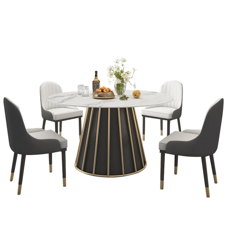 Outdoor And Chair Set Modern Home Furniture Dinning Room Sets Nordic Round Marble Dining Tables For 6