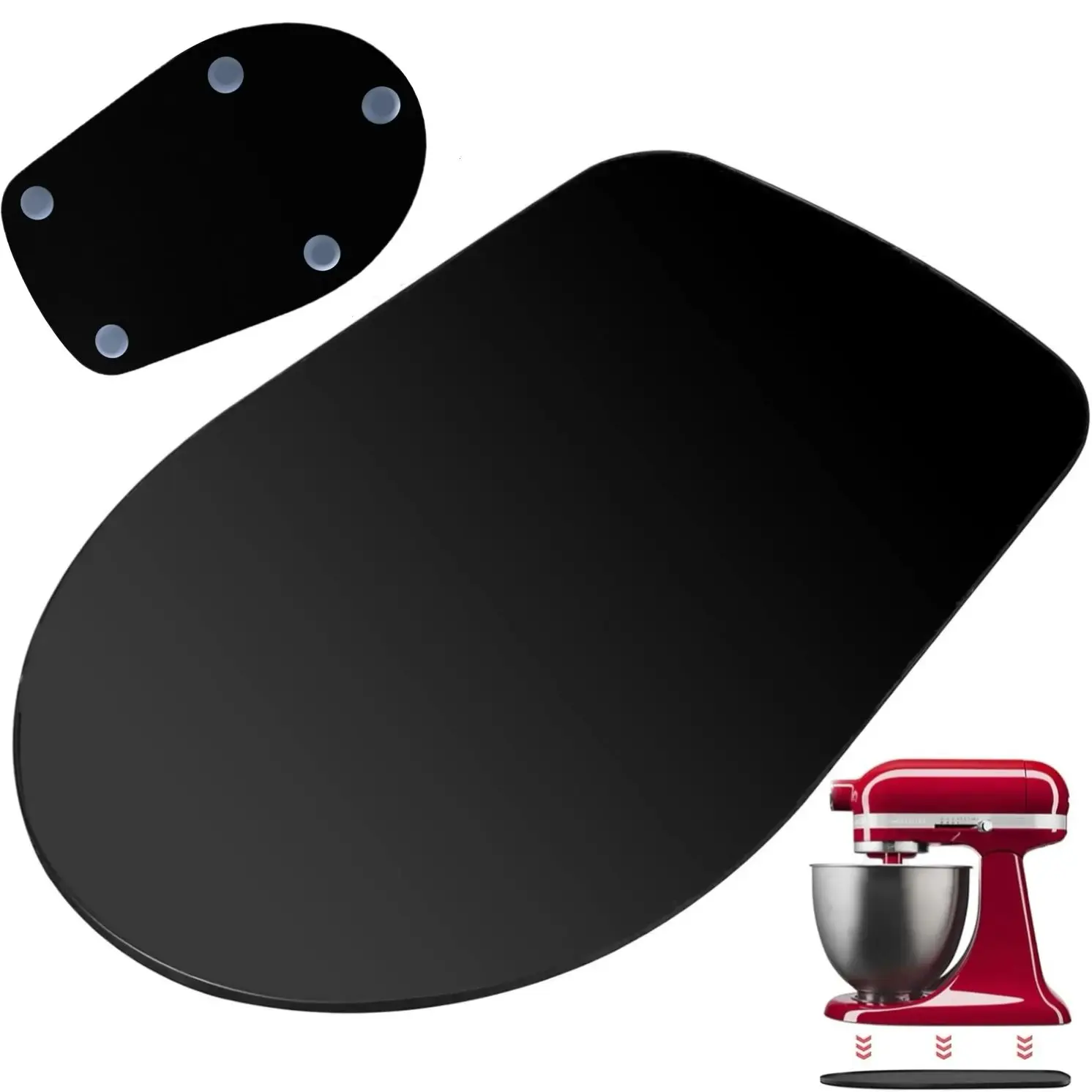 Mixer-Gleitmatte, kompatibel mit KitchenAid 4,5 QT Tilt-Head-Standmixer-Zubehör, verbesserte Gleitplatte, leicht zu bewegen, B – Detail 2