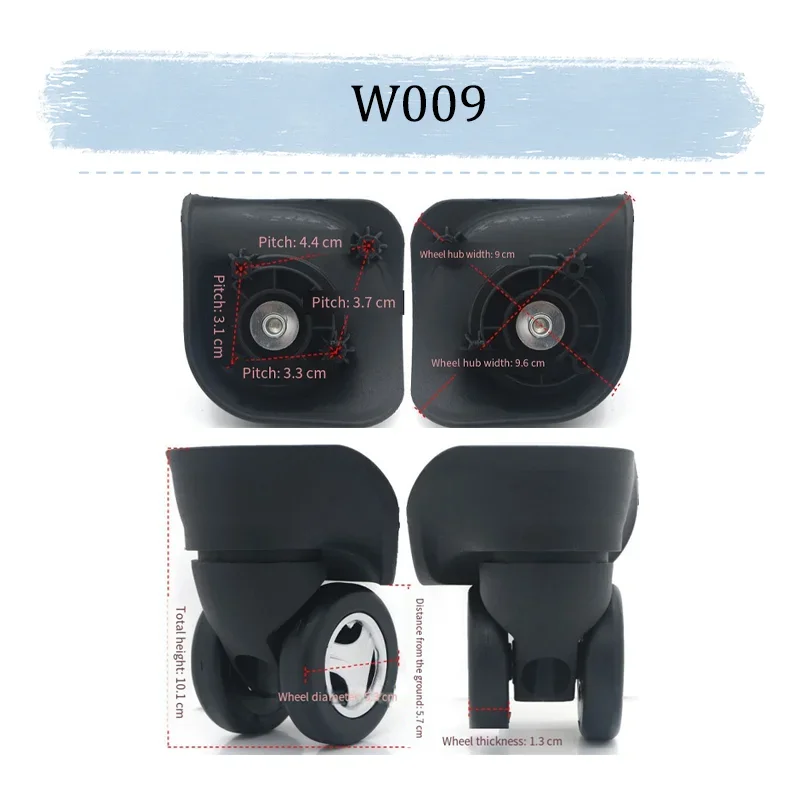 لمجموعة إصلاح عجلة الأمتعة الاحترافية W009 - متينة 360 درجة ° عجلات دوارة مع تركيب بدون أدوات #2