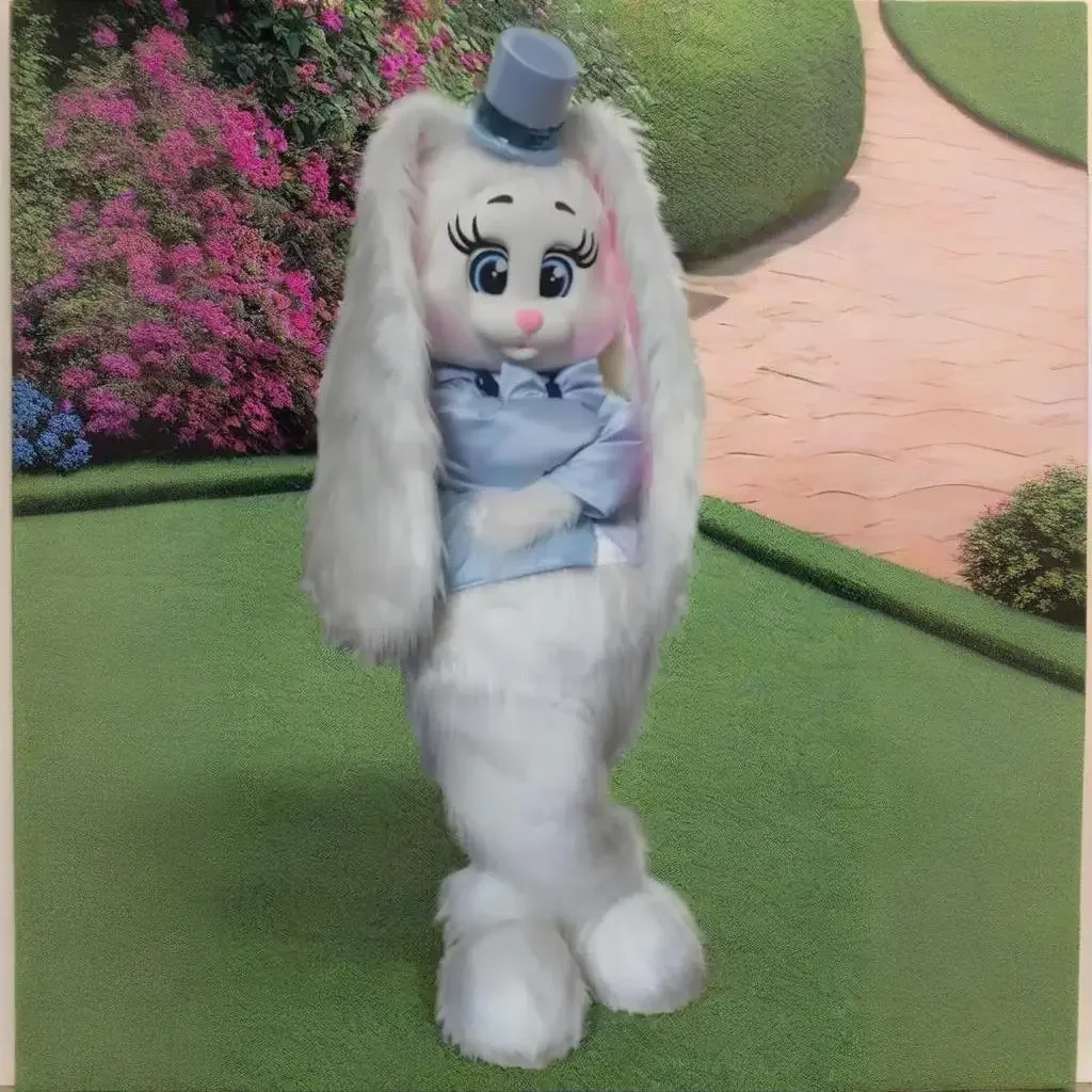

Customized New Blue Suit Rabbit Cartoon Doll Mascot Performance Doll Performance Mascot From Abroad Plush Fancy Outfits