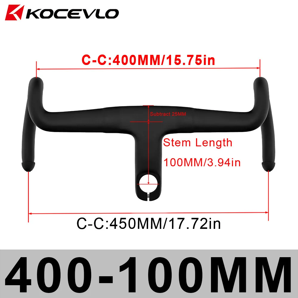 KOCEVLO K05 Full-Carbon Fiber Gravel Integrated One-Piece Drop Handlebar with Fully Internal Routing and Padding image 3
