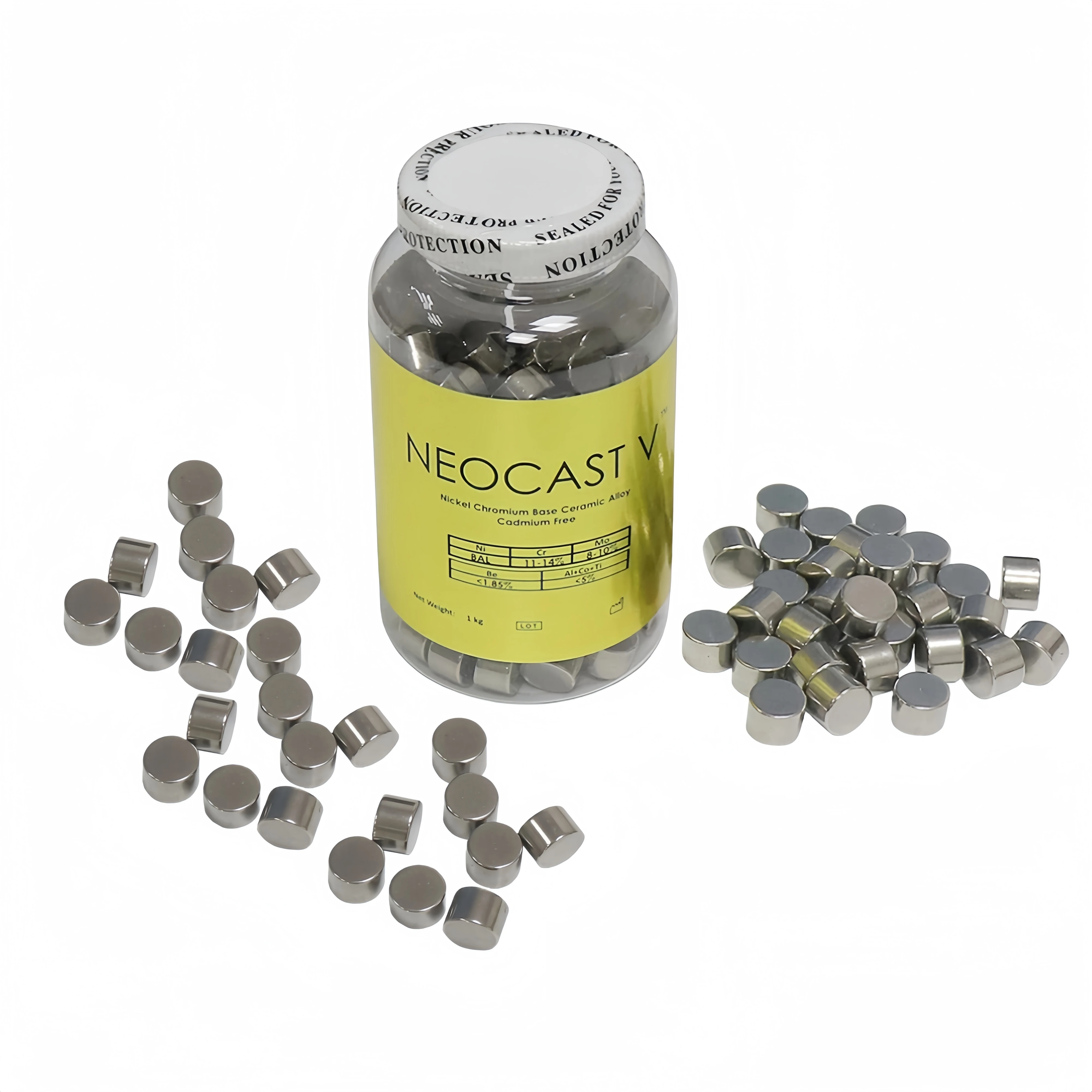 1000g Neocast v Zahnmedizin Keramik legierung Nickel Chrom Zahn basis Nickel Chrom Porzellan Keramik Legierung Zahnärzte Labor materialien