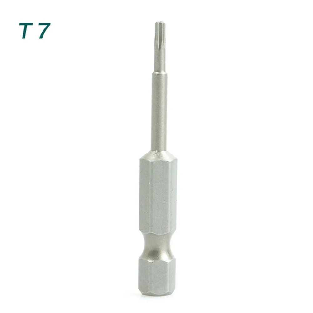 50mm Long Torx Screwdriver Bit 1/4in Hexagon Handle T5-T40 Magnetic Screwdriver Set Drill Bit Screw Driver Bit Alloy Steel