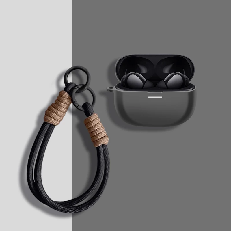 For Redmi Buds 5 Pro Case Fashion Rope Silicone Earphone Case Headset Shell Headphone Cover For Xiaomi Redmi Buds 5pro With Hook