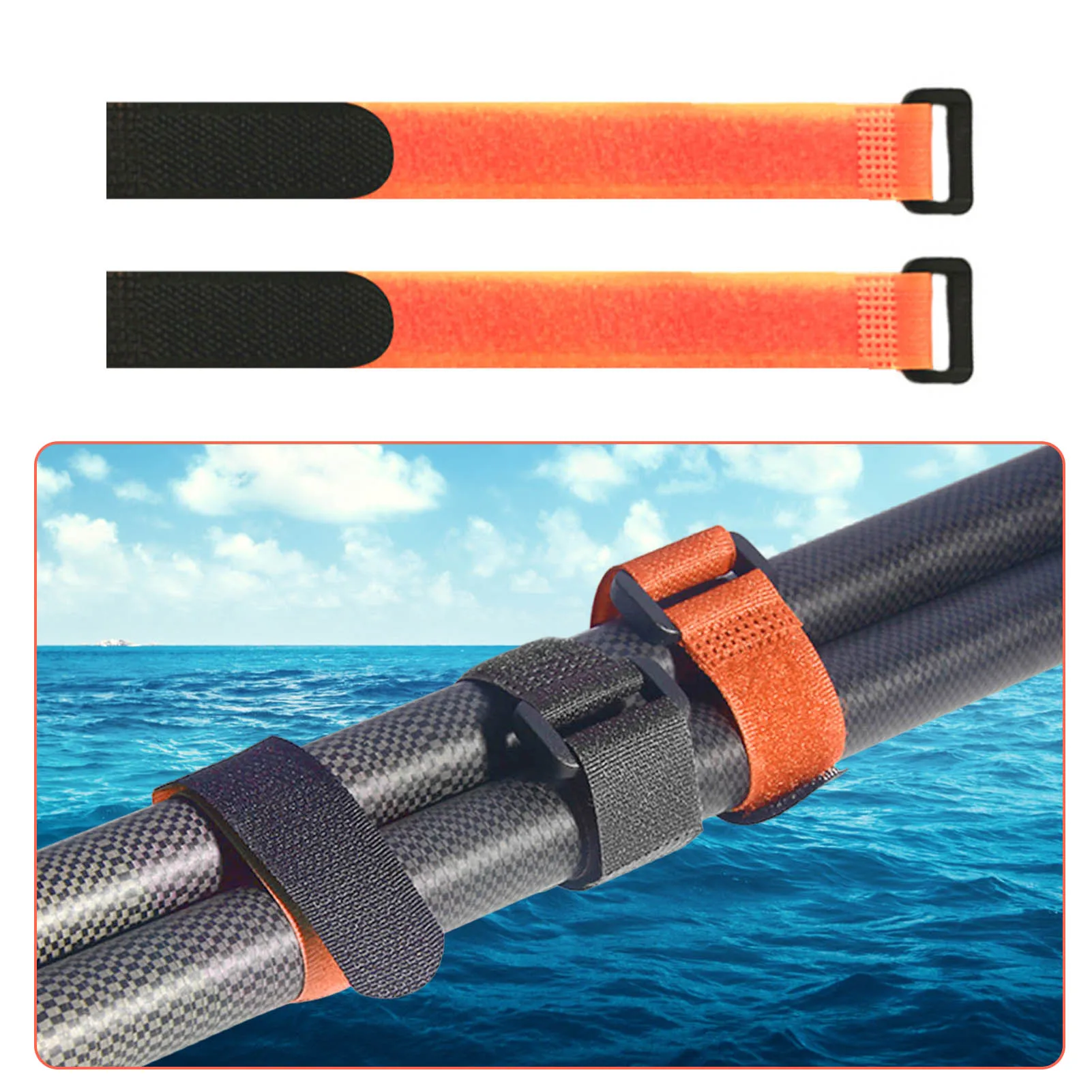 10pcs Fishing Rod Fastening Strap Anti-slip Fixing Strap Rod Holders Securing Wire Cord Ties Multipurpose Tools