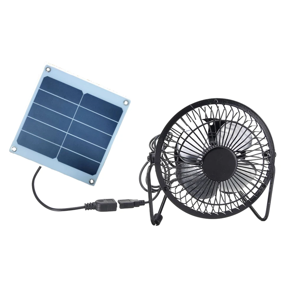 

10W Solar Panel Fan USB Charging Outdoor for Home Chicken House RV Car Gazebo Ventilation System
