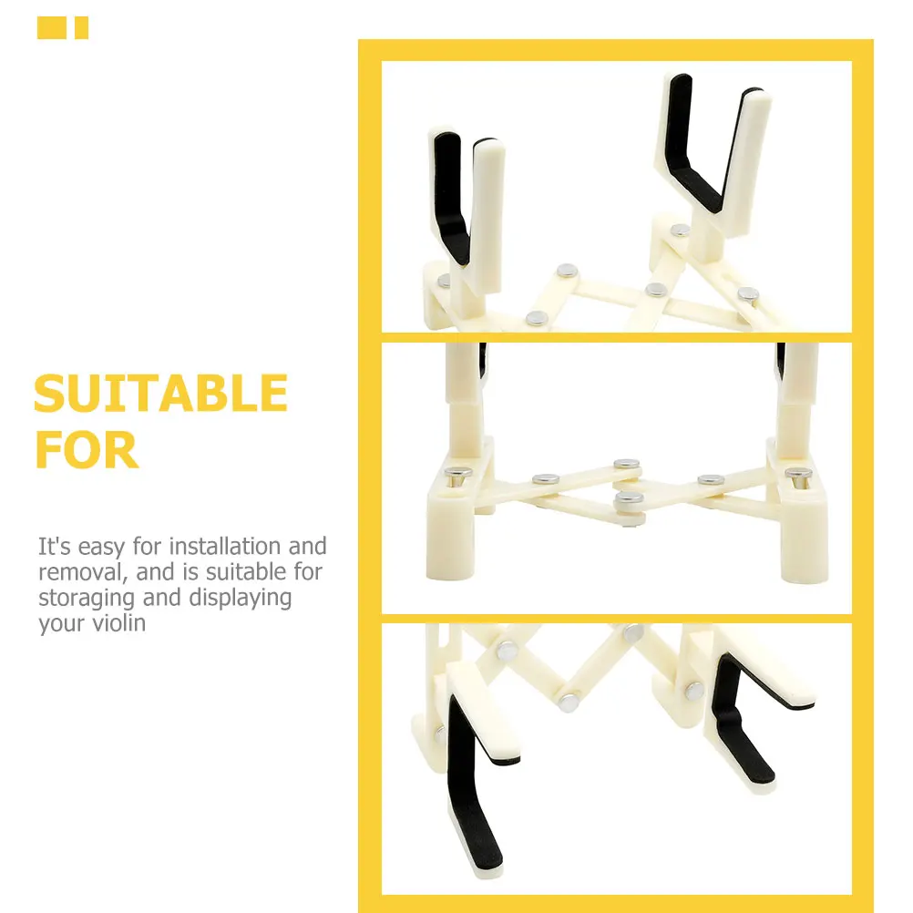 

Portable Stand Foldable Display Rack Durable Lightweight Easy Install Space Saving Floor Holder Professional Violin Support