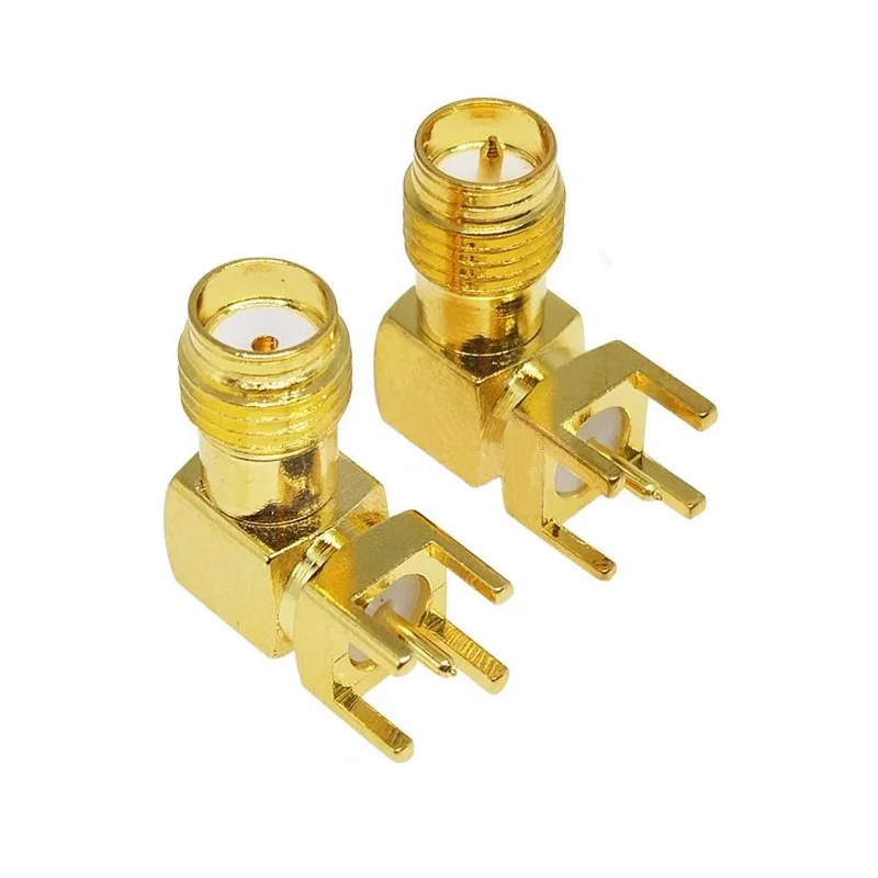 5/20/100PCS SMA-KWE SMA Female Plug Adapter Solder Edge PCB Mount Connector Right Angle RF Coaxial