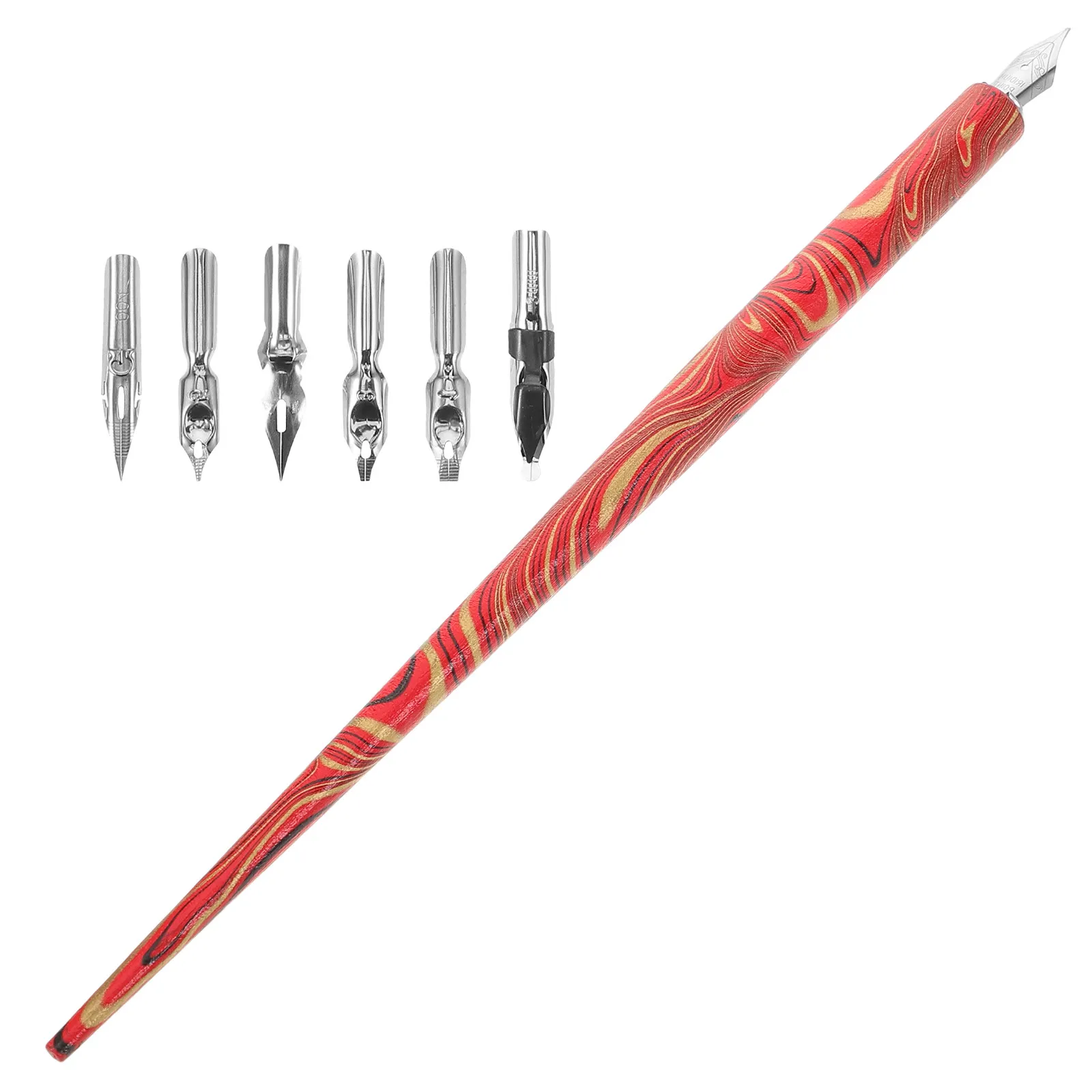 

1 Set Calligraphy Dip Pen Set Straight Oblique Nibs Smooth Writing Pens for Students Beginners Artists English Handwriting