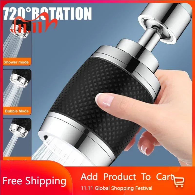 720° Swivel Kitchen Filter Faucet 3 Mode Adjustable Faucet Extender Sparkling Water Purifier Splashproof Kitchen Faucet Spout