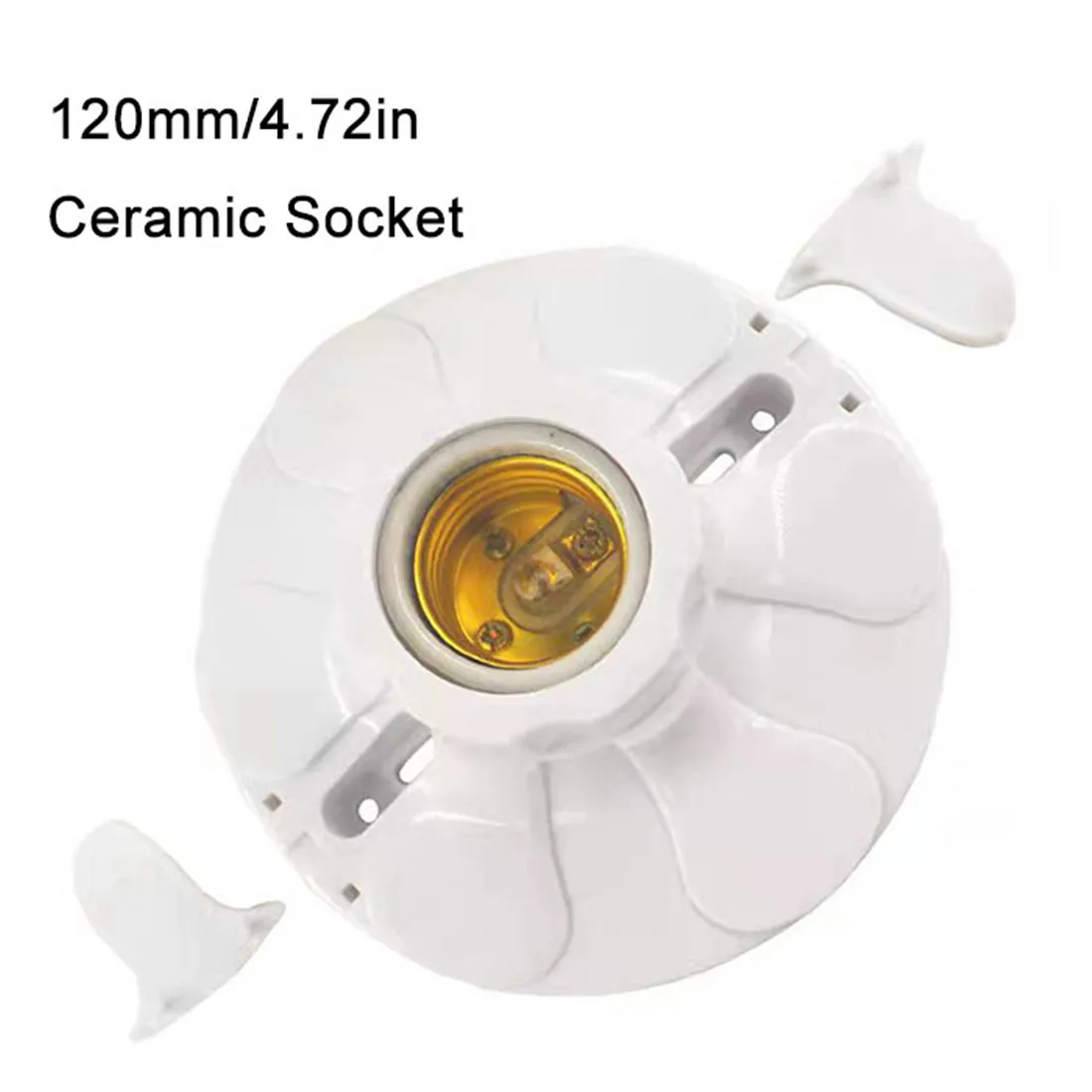 4/6/10/15pcs 120mm E27 Ceramic Light Holder,Keyless Porcelain Threaded E27 Screw Lamp Base Socket, E26 ceramic Lampholder