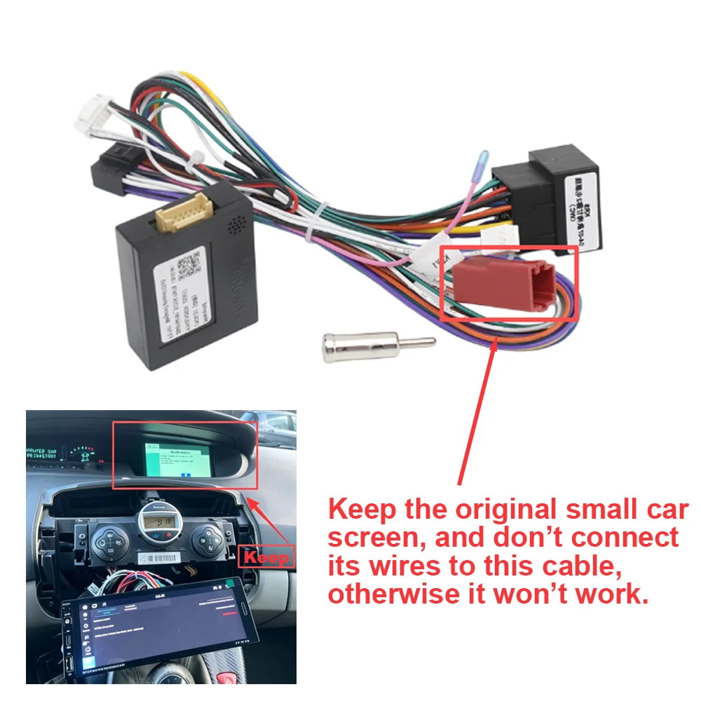 CAN-Bus-Decoder, 16-poliger auf ISO-Radio-Kabelbaum-Adapter für Renault Megane 2 Clio 3 Trafic Mk2 Kangoo Auto-Android-Verkabel – Detail 3