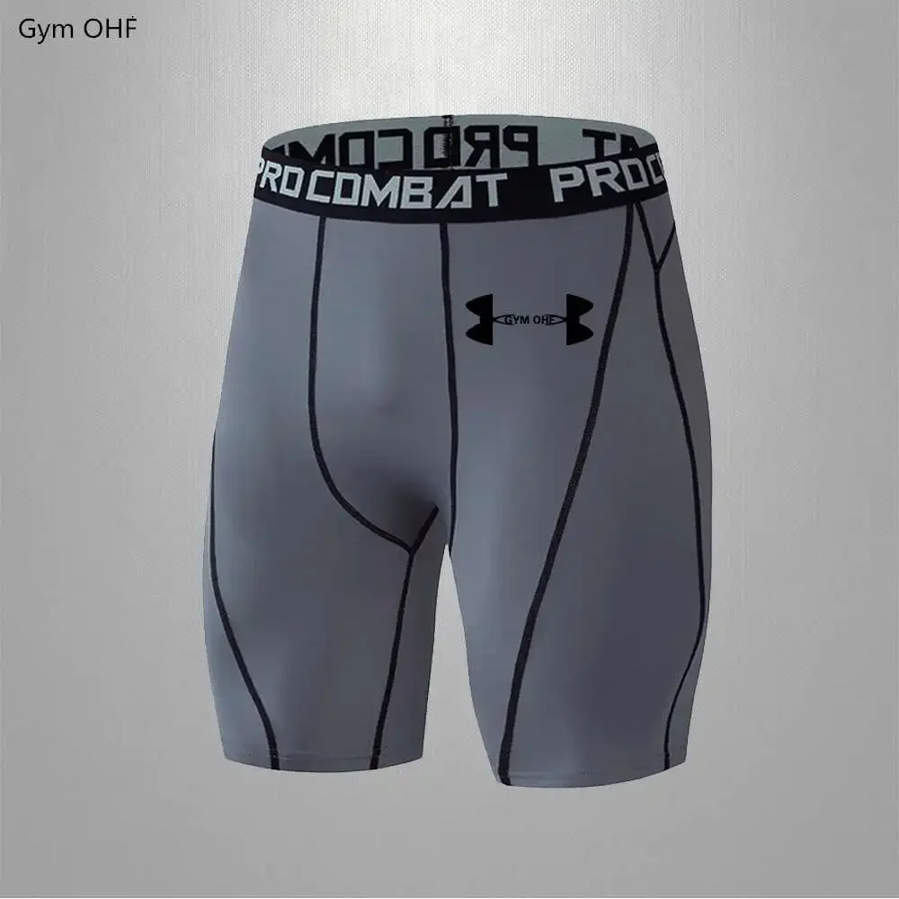 -اللياقة البدنية، التدريب، التجفيف السريع، تنفس، شورت ضيق للرجال فائق المرونة #5