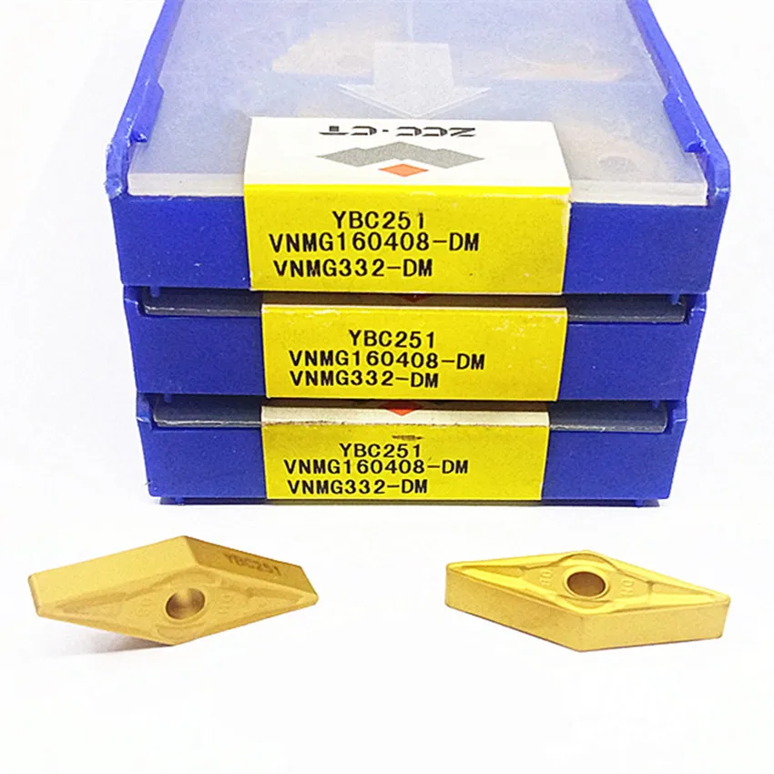 VNMG160408-DM YBC251/VNMG160408-DM YBC252/VNMG160412-DM YBC252/VNMG160408-DM YBC152 ZCC.CT CNC carbide inserts 10pcs/box