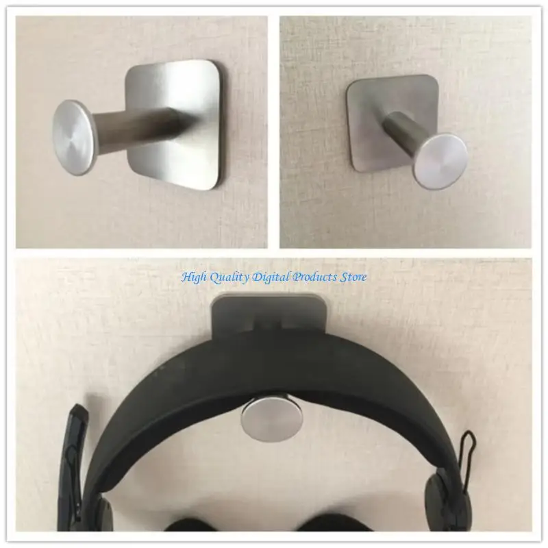 

U2JE Modern Simple Styles Metal Hook Adhesive Mount Damage Easy Construct for Headphones