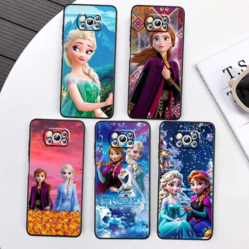 

Disney Frozen Anime For Xiaomi Mi Poco F3 F4 F5 F6 X3 X4 X5 X6 X7 M3 M4 M5s M5 M6 GT Pro 5G Black Cover Phone Case