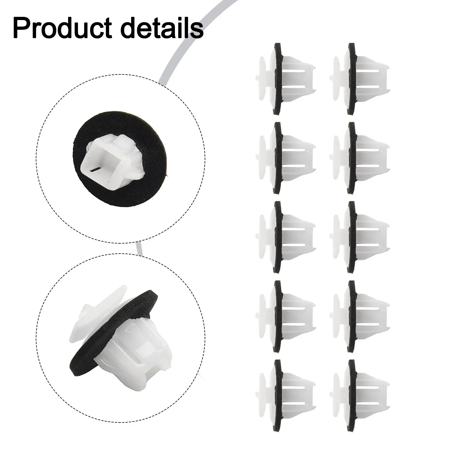 for durable Brand New for flare Molding Clip Replacement Accessories For Nissan Exterior-Wheel Fender White Nylon