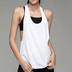 Women's Tank Tops Blouse Loose Sleeveless Shirt Gym Yoga Vest Training Running Vest Women Gym Tank Top Lady Fitness Sport Shirt