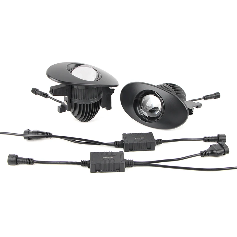 Tricolor Car Projector Lens H11 2-Inch LED Fog Light Color Temperature 6000K 4300K 3000K High Low Beam Mini Fog Light for Honda