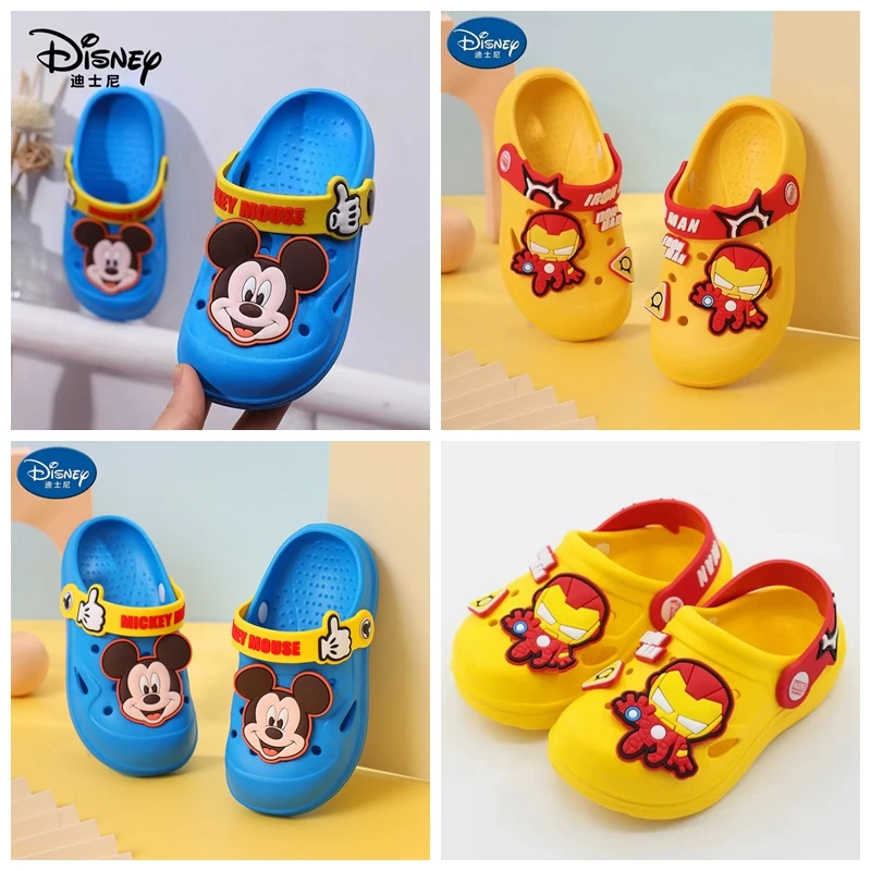 

Children Garden Sandals Baby Boy Girl Cartoon Iron Man Mickey Mouse Sandal Summer Slipper Kid Indoor Non-slip Beach Shoes160-200