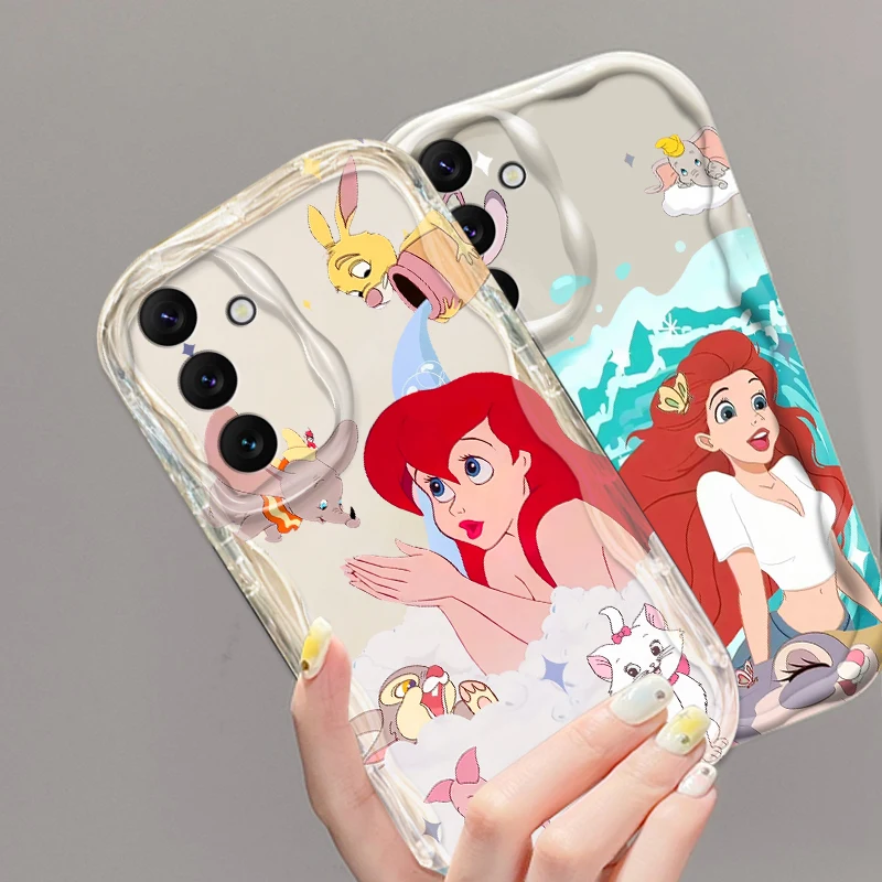 Disney Alice Princess Ariel For Samsung A55 A54 A53 A52 A35 A34 A33 A32 A25 A24 A23 A22 A21S A15 A13 A14 5G Wave Oil Funda