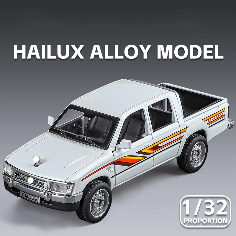 

1:32Helax Simulation Alloy Car Model Toy Ornaments Collection Boy Gift With Sound and Light Off-road Pickup Truck