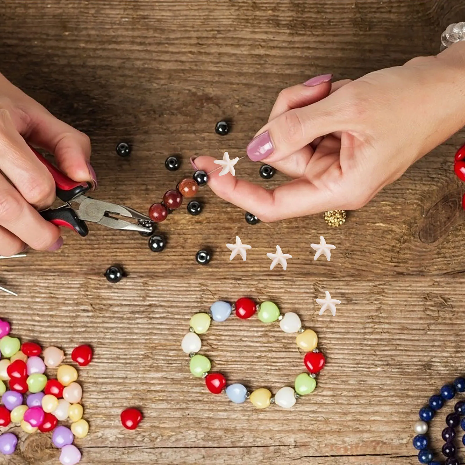 

30 шт. для изготовления ювелирных изделий, свободные бусины своими руками, тема океана, ремесло, крошечные подвески, ожерелье из бисера, объемные декоративные бусины