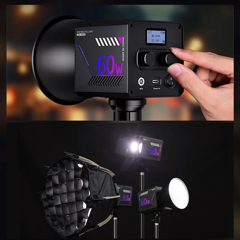 Image of RGB LED Fotografie Studio Licht Tragbare Video Licht Füllen Lampe 10000 mAh Wiederaufladbar für Vlog Live-Streaming Schießen Bühne