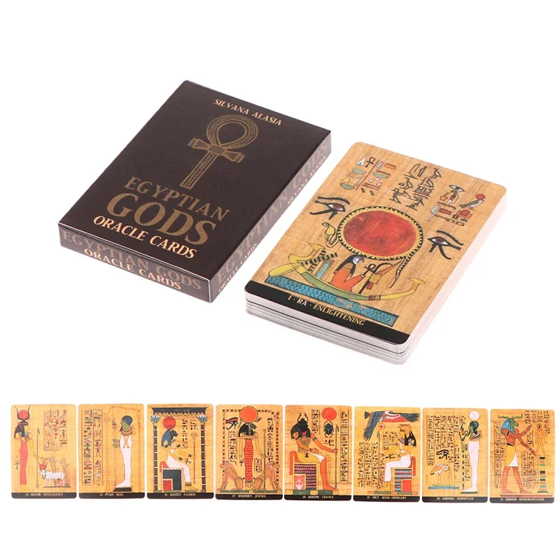 Egyptian Gods Oracle Cards Table Game Fate Card Fortune Telling Game Tarot Prophecy Divination Deck Family Party Board Game