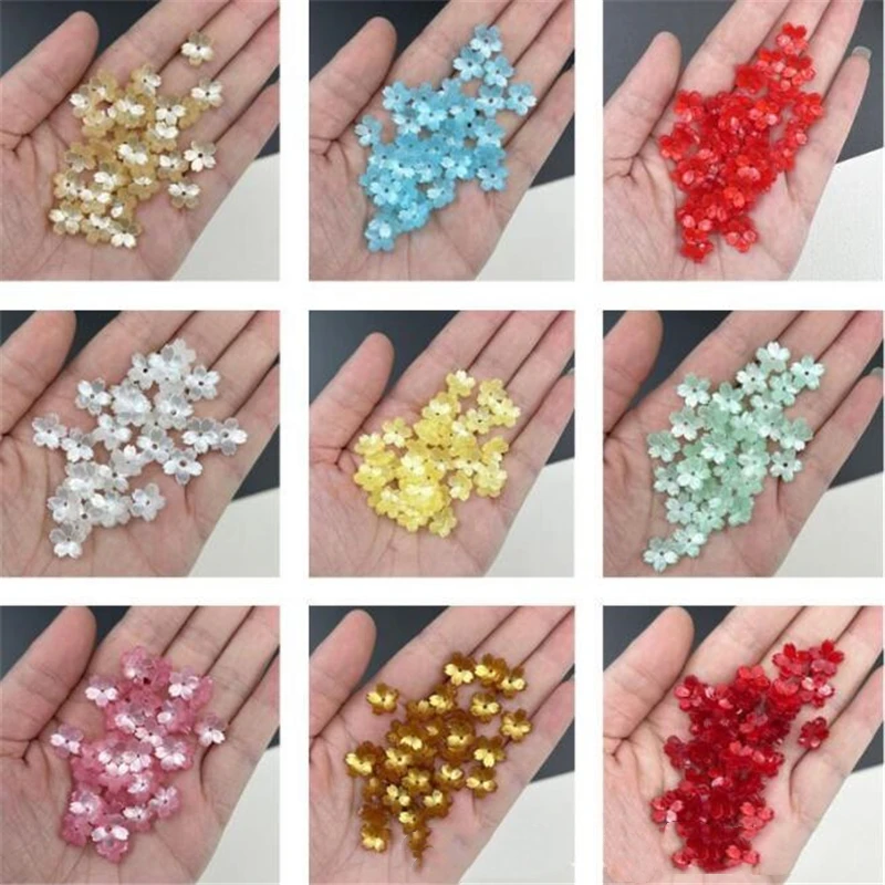 new creative Imitate shell 12mm torus petal beads cap acetic acid connectors for diy earrings hairpin jewelry making accessories