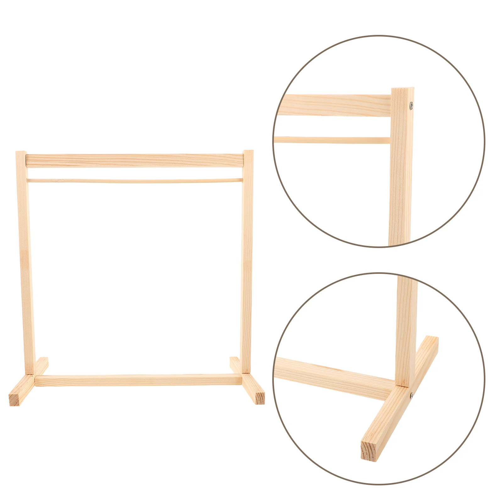 

2Pcs Mini Clothes Hangers Wooden Rack 30cm for Outfits Displaying Organizing Dollhouse Accessories Dollhouse Clothes Rack