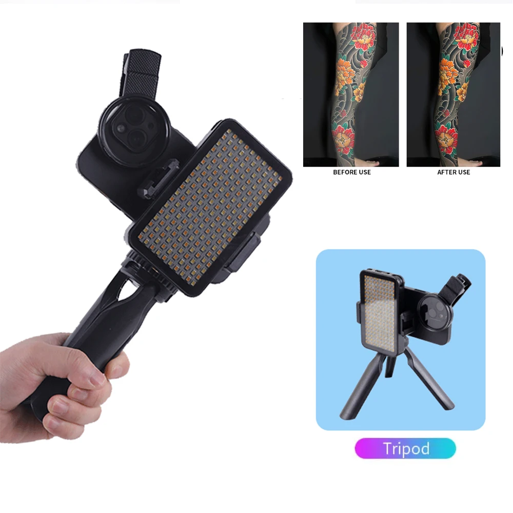 

NEW Tattoo LED Fill Light - Tattoo Artist Photo Tool to Reduce Reflection/Compatible with Smartphones
