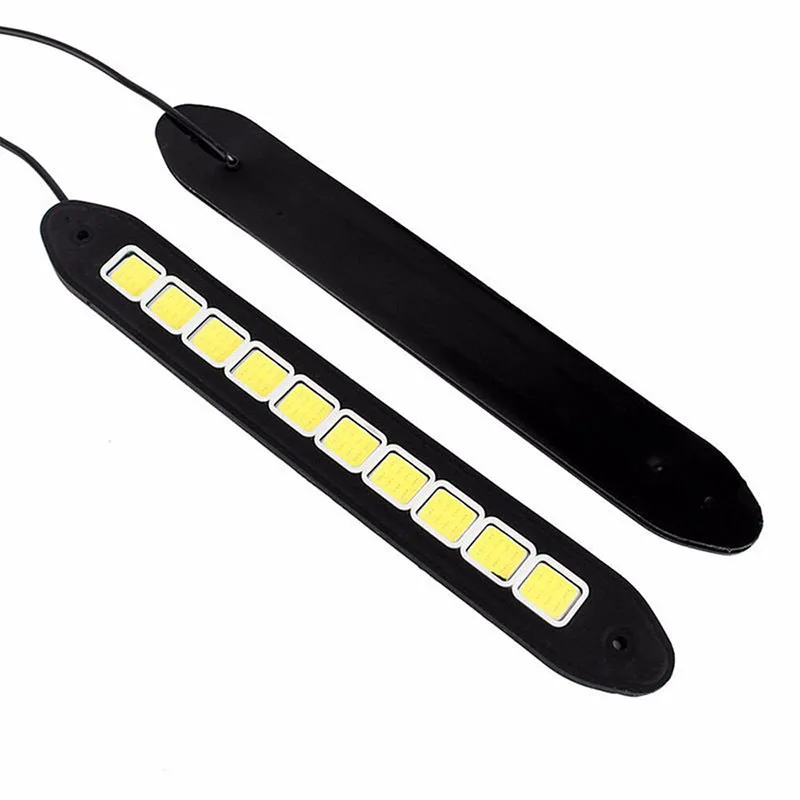 1x10led 12V światła do jazdy dziennej DRL COB Strip lampa przeciwmgielna samochodowa wodoodporna