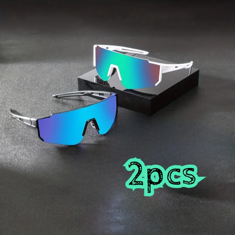

2/3pcs Oversized Wrap-around Plastic Glasses Semi-rimless, stylish casual unisex daily wear