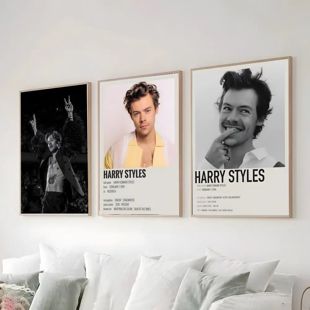 H-Harry Styles Poster High-definition waterproof poster stickers, suitable for bedroom, living room, home decoration