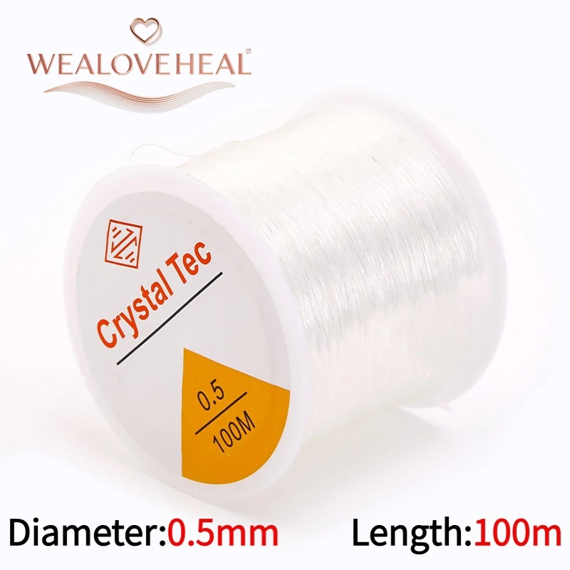 Starkes 0,4-1,0mm Elastisches Kordelband für Schmuckherstellung, Transparenter Dehnbarer Faden für DIY Armbänder Halsketten, Perlenschnur Zubehör – Detail 22