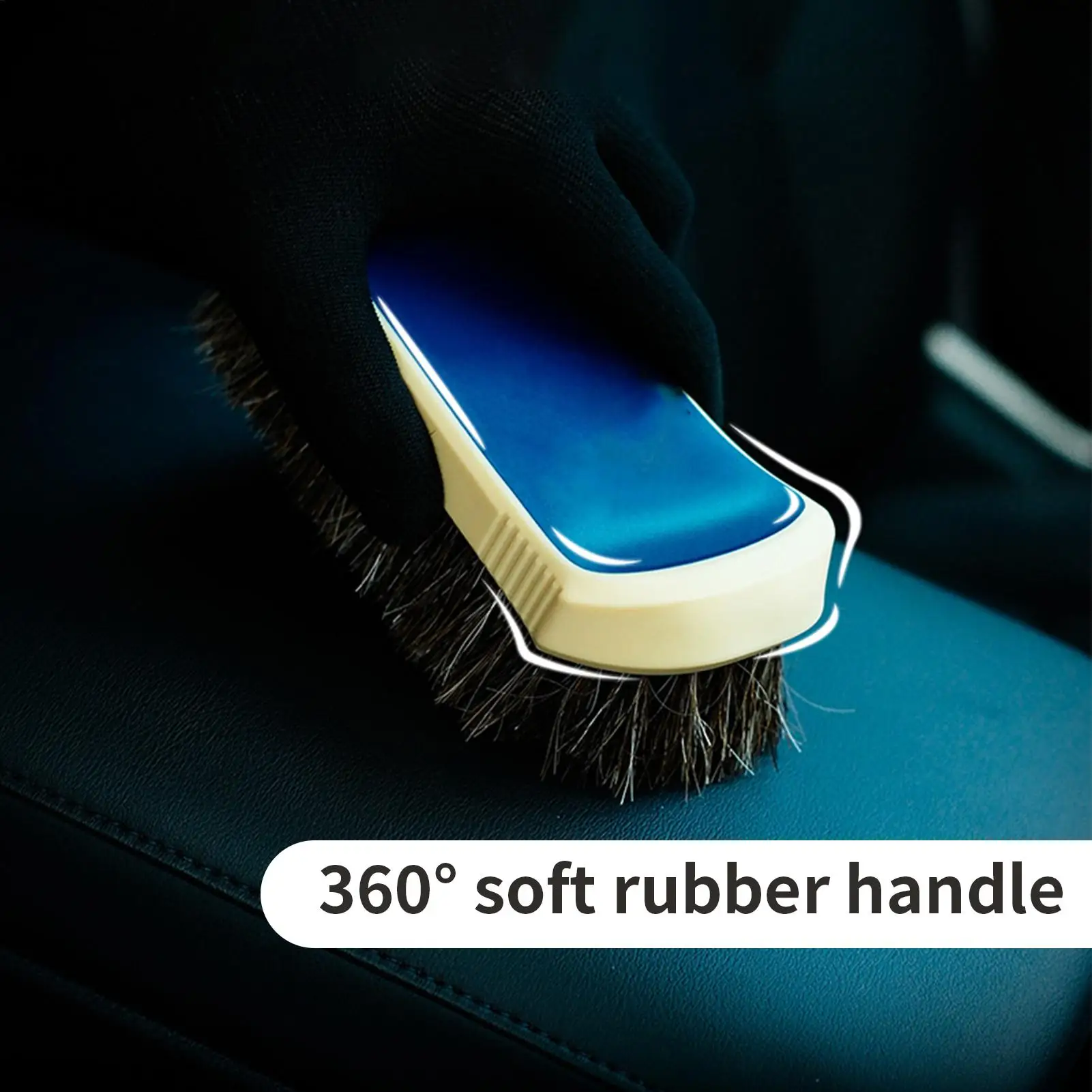 Car Interior Detailing Brush Horsehair Bristles Vehicle Duster Auto Upholstery Dusting Brush For Car Owners Sedan Truck SUV RV