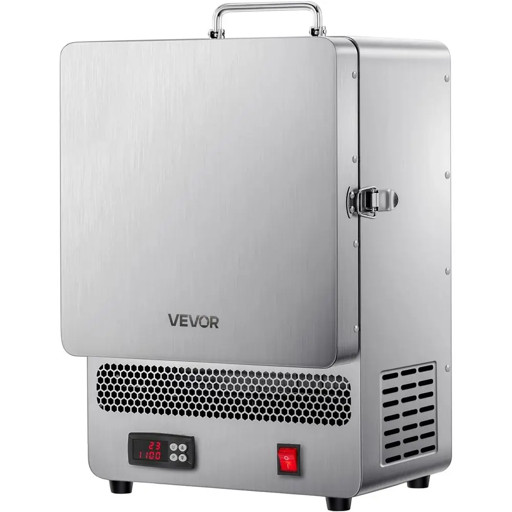 

1500W Progmable Electric Kiln, Digital Melting urnace with Multi-Stage Temperature Control, StainlSteel 2192°/1200℃ or lry, Meta
