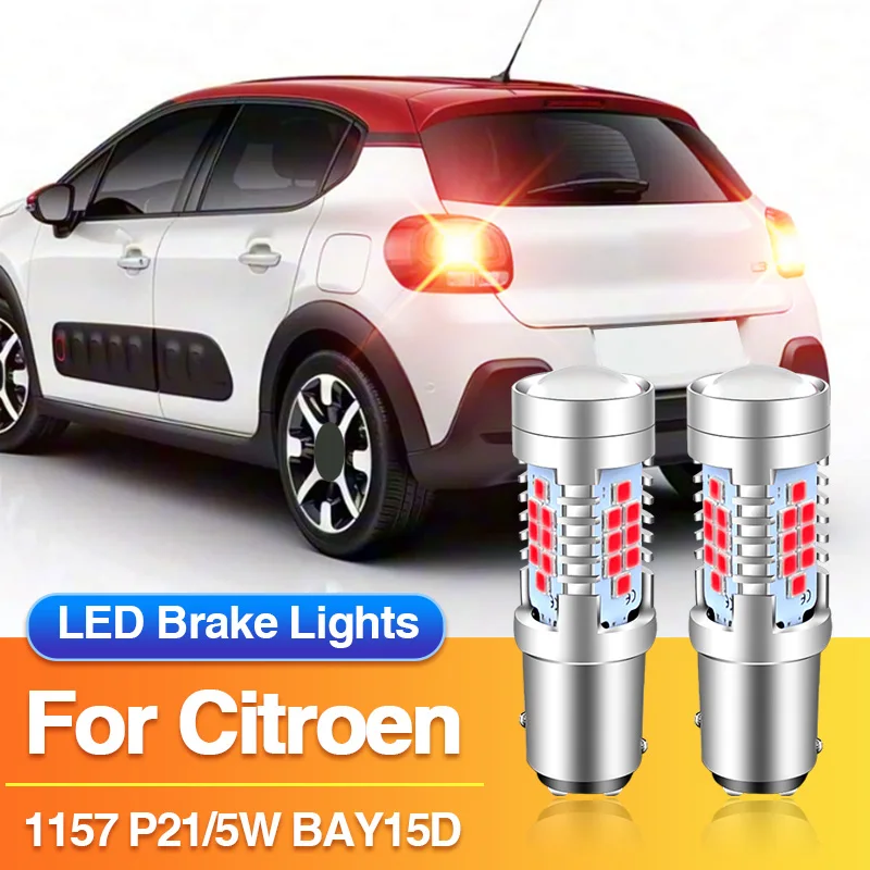 

2 × 1157 P21/5W светодиодный стоп-сигнал BAY15D для Citroen C3 Pluriel/Picasso/C3 II/C4 I/C4 I Saloon/C4 Picasso I MPV, красные хвостовые лампы 12 В