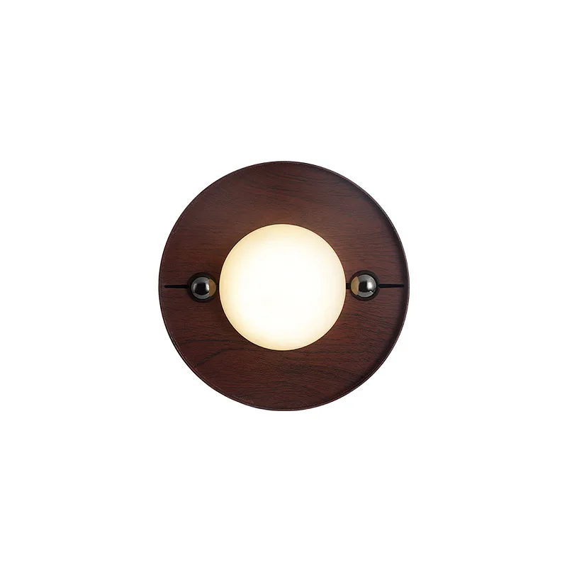 

New medium and retro walnut pattern marble wall lamp, designer living room bedroom decorative wall lamp, hotel bedside wall lamp