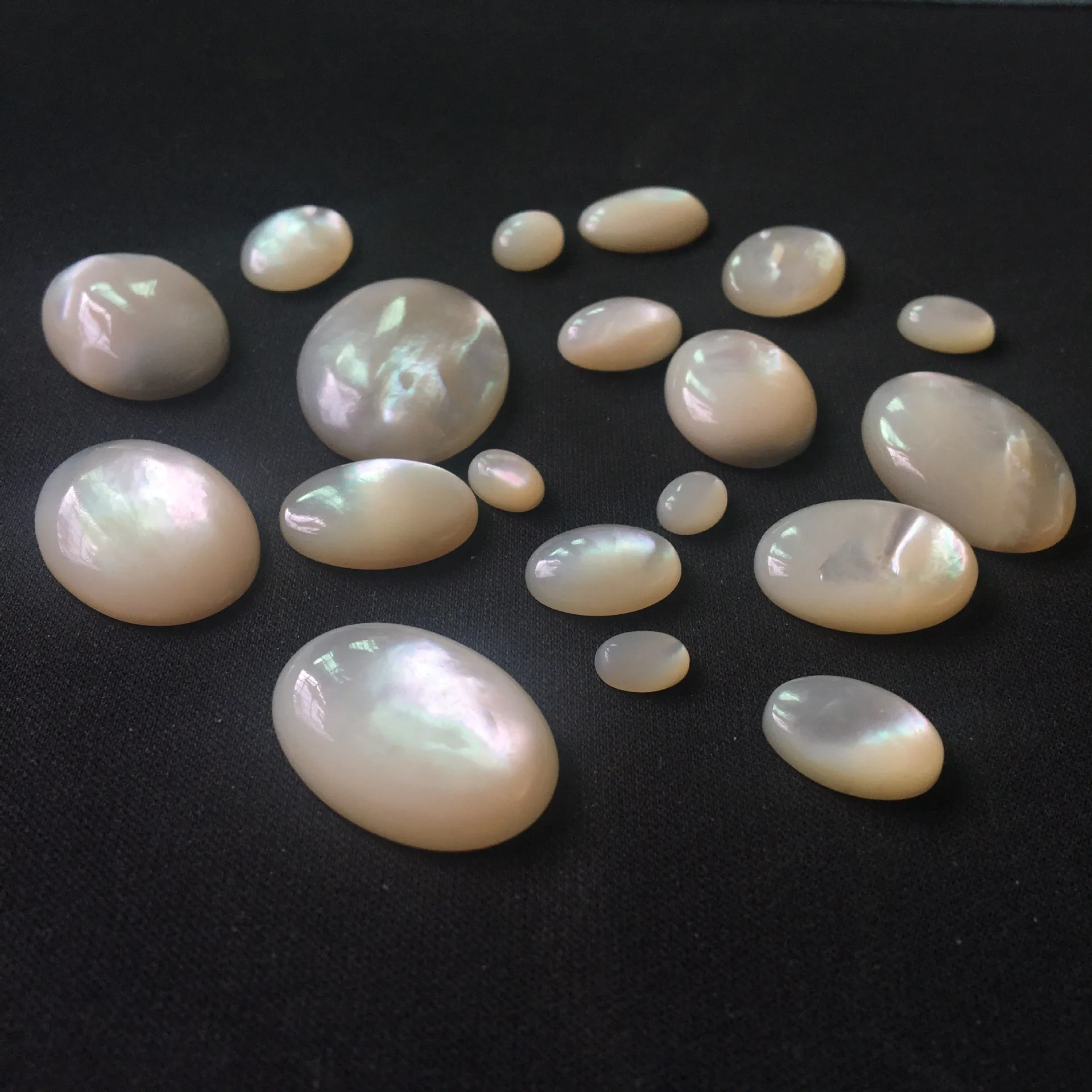 6x8 8x10 10x12mm Natural Mother Of Pearl Beads Cabochon, Oval Shape Gemstones Jewelry Making Fashion Jewelry Accessorie