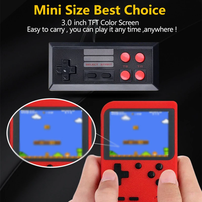 GAMINJA GC26 400 Built-in Retro Games Console 3.0 Inch Screen Game Player Portable Handheld Video Game Console Children's Gifts