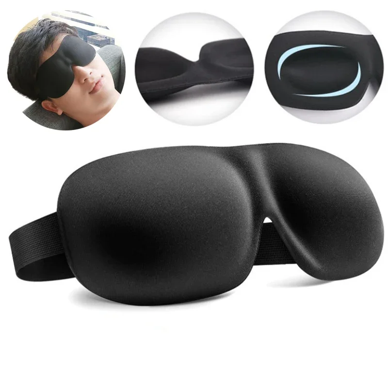 3D Contoured Sleep Mask 100% Light Blocking Eye Mask Ultra-Soft Skin-Friendly Material Breathable Eye Cover For Rest Travel Yoga